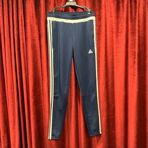 Adidas Climacool 3-stripe zipper bottom athletic pants (Small)